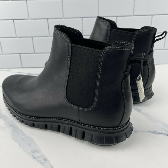 COPY - Cole Haan Zerogrand Size 10 Wide Mens Chelsea Waterproof Black Leather B… - Picture 4 of 12